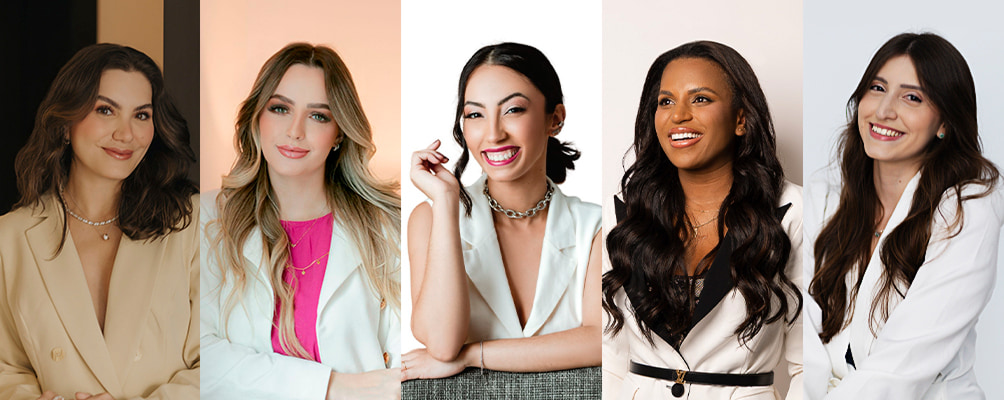 Bettina Lima, Letícia Orsi, Amanda Dantas, Luana Rodrigues e Thaís Coelho
